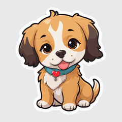 Cute dog sticker