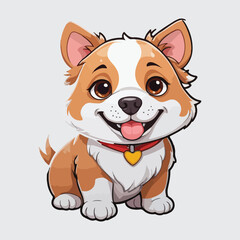 Cute dog sticker