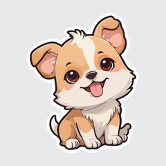 Cute dog sticker