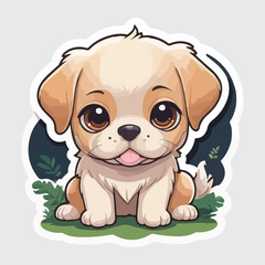 Cute dog sticker