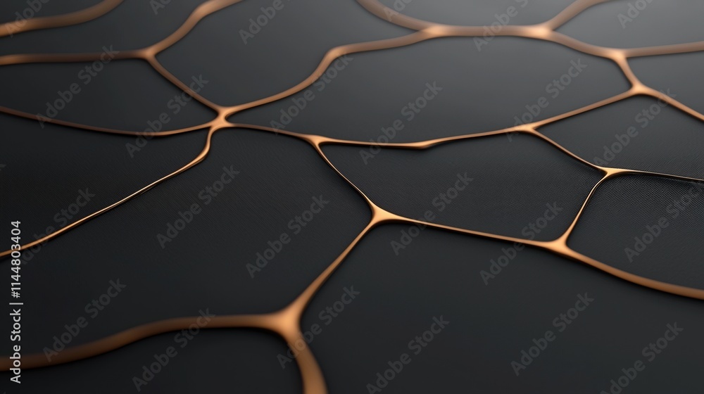 Poster intricate web of glowing lines connected by radiant points in a dark digital universe