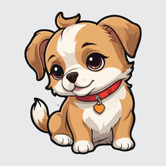 Cute dog sticker