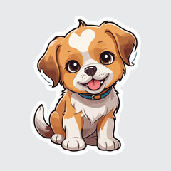 Cute dog sticker