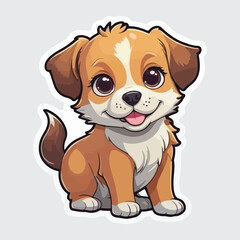 Cute Dog sticker icon