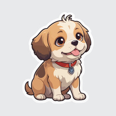 Cute Dog sticker icon