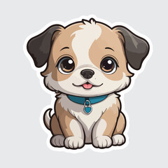 Cute Dog sticker icon