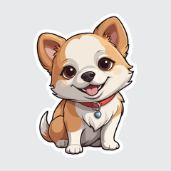 Cute Dog sticker icon