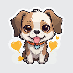 Cute Dog sticker icon
