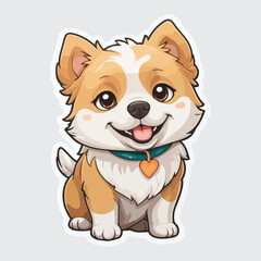 Cute Dog sticker icon