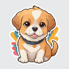 Cute Dog sticker icon