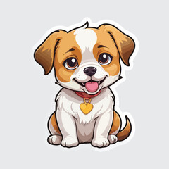 Cute Dog sticker icon