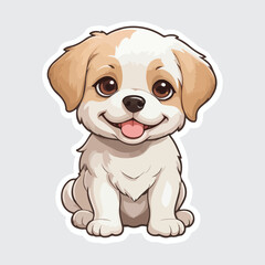 Cute Dog sticker icon