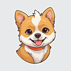 Cute Dog sticker icon