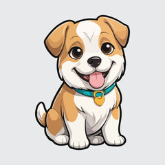 Cute Dog sticker icon