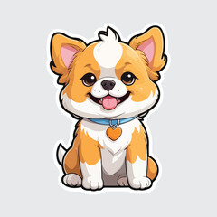 Cute Dog sticker icon