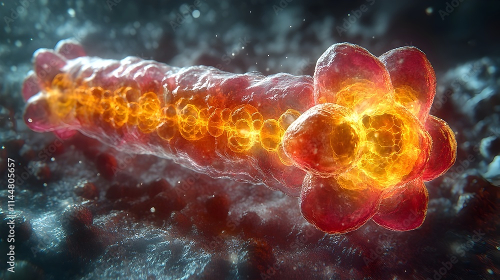 Poster highly detailed anatomical rendering of a comprehensive 3d cross section of a technetium atom showca