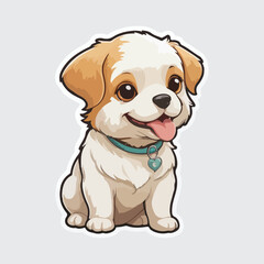 Cute Dog sticker icon