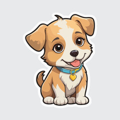 Cute Dog sticker icon
