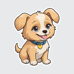 Cute Dog sticker icon