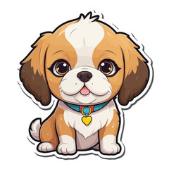 Cute Dog sticker icon