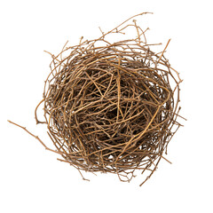 Dry tumbleweed bush twigs weed ball isolated on transparent background