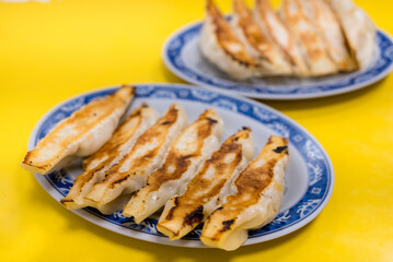 Japanese grill meat dumpling dish
