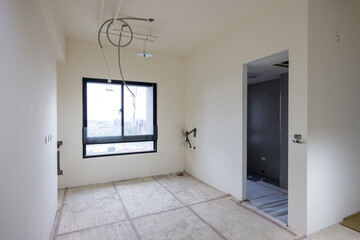 Interior renovation in progress at home