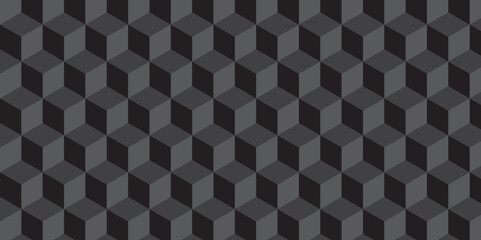 Abstract square dark black cubic square shape backdrop texture. cube geometric wall and floor vector diamond hexagon triangle wallpaper background.