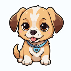 Fototapeta premium Dog sticker icon