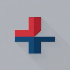 Obraz premium Abstract Red And Blue Cross Design Image