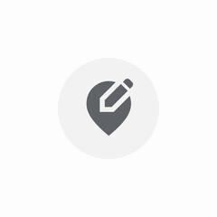 edit location icon sign vector