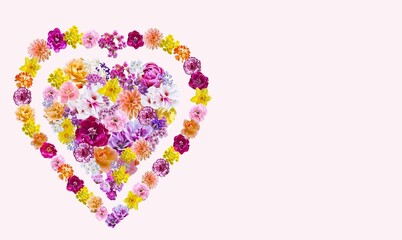 heart made of flowers