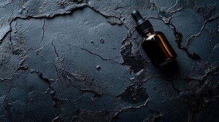 Cracked skin highlights the need for micro-nourishing serum and cream, presented on a dark background with ample copy space for text or design elements.