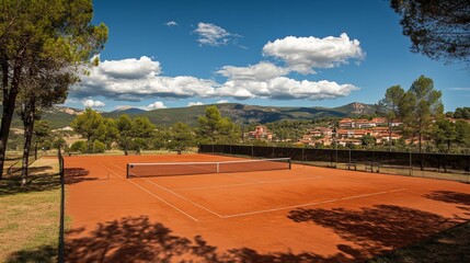 Fototapeta premium sand tennis court