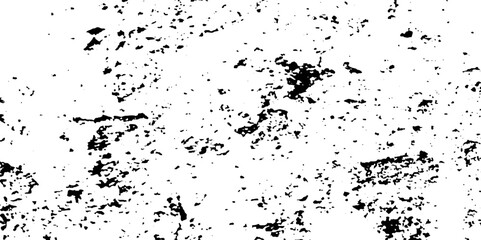 Distress urban overlay spotted concrete grain surface grainy noise rust wall grunge black splatter and white background. damaged chalk crack rough ink wall texture.