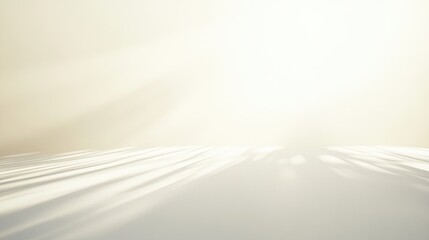 Bright ray of light leaks across a clean white background, creating a dynamic visual effect with ample copy space for creative use. The ray of light leaks enhances the composition beautifully.