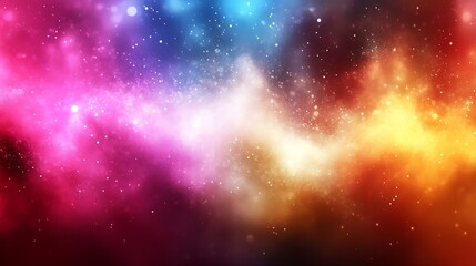 Colorful Nebula Cosmic Dust Swirling Galaxy