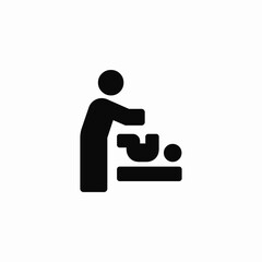 baby dressing room icon sign vector