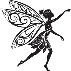 silhouette of a fairy