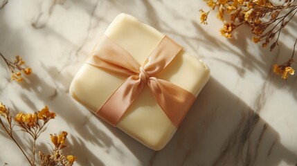 Gift wrapped product with bow