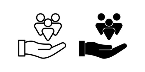 Customer care Icon set. Symbol isolated white background. vector illustration. color editable.