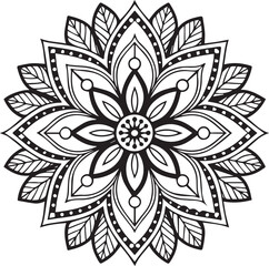 A symmetrical mandala design