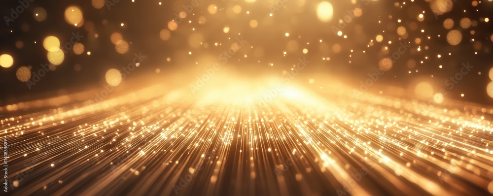 Poster radiant light display from fiber optic junctions technology showcase abstract visuals digital enviro