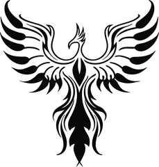 Fototapeta premium Elegant Tribal Phoenix Design.