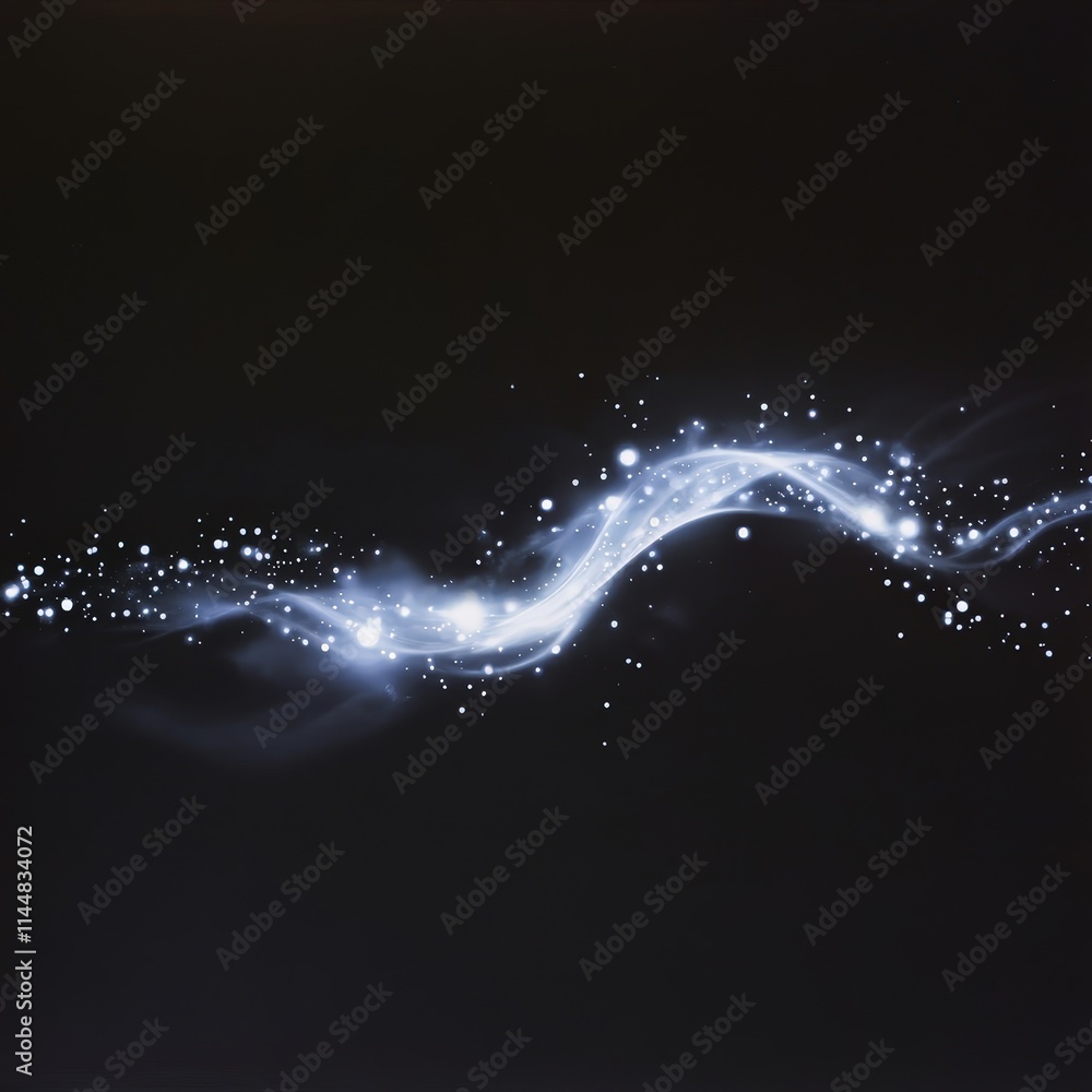 Poster illuminating wave of light pulses abstract art digital space minimalist environment artistic view et
