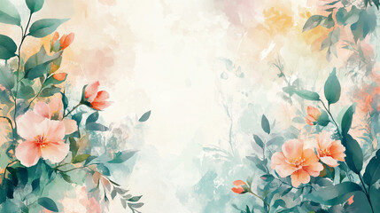 beautiful flowers with soft watercolor shades, abstract beautiful and lovely vibrant and colorful floral arrangement with flowers, luxury floral pattern with colorful flowers.
