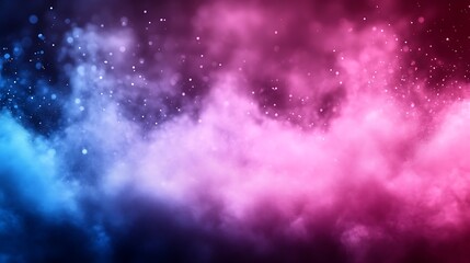 Obraz premium Abstract Pink And Blue Smoke Background With Glowing Particles