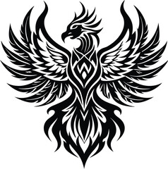 Elegant Tribal Phoenix Design.