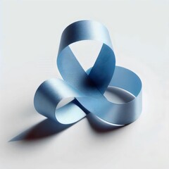 Blue satin ribbon.