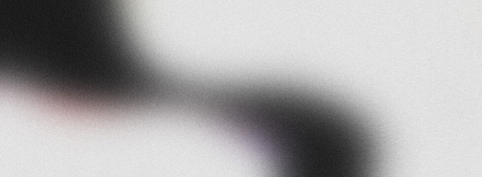 Grainy gradient background with noise texture and seamless abstract black wave on white pattern for poster design